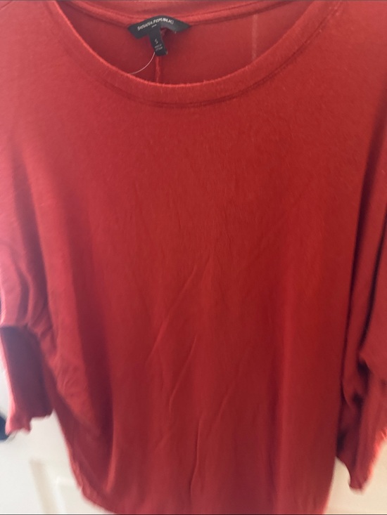 Banana Republic Tops - Banana Republic Brick Red Crewneck Top